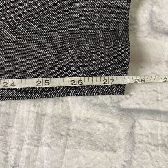 Express columnist women 10 mid rise ankle flat front dress pants grey & black - Picture 10 of 10